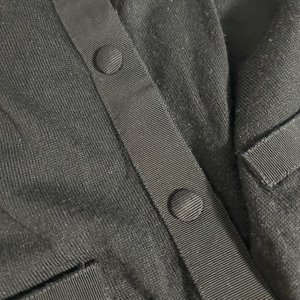 Moncler Black Knit Cardigan Button Front Size S Authentic - Picture 13 of 16